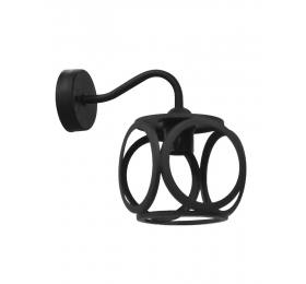 Heronia Φωτιστικό τοίχου AS-25AP/DM-05 BLACK ΑΠΛΙΚΑ ΠΛΕΓΜΑ ΚΥΒΟΣ Ε/27