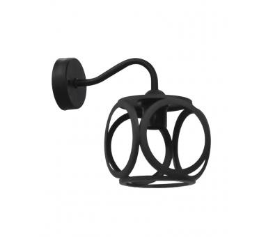 Heronia Φωτιστικό τοίχου AS-25AP/DM-05 BLACK ΑΠΛΙΚΑ ΠΛΕΓΜΑ ΚΥΒΟΣ Ε/27