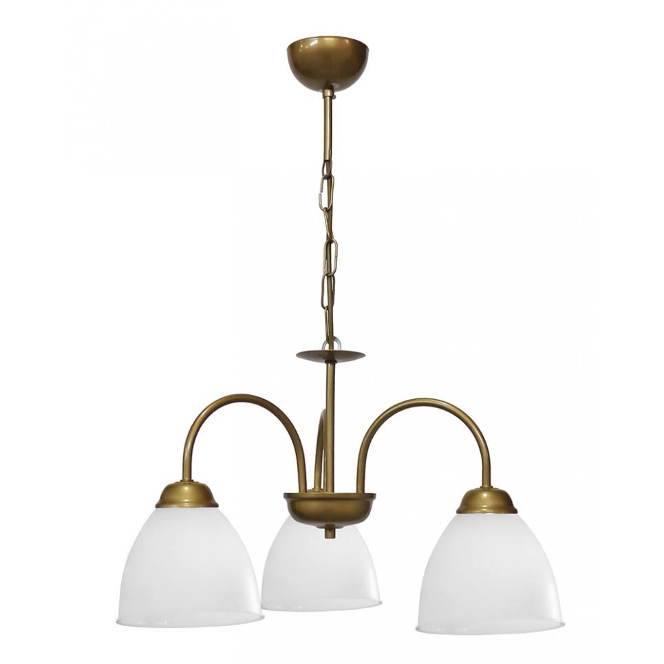 Heronia BELLA/3L-OVO GOLD MAT-WHITE ΠΟΛΥΦΩΤΟ ΚΡΕΜΑΣΤΟ