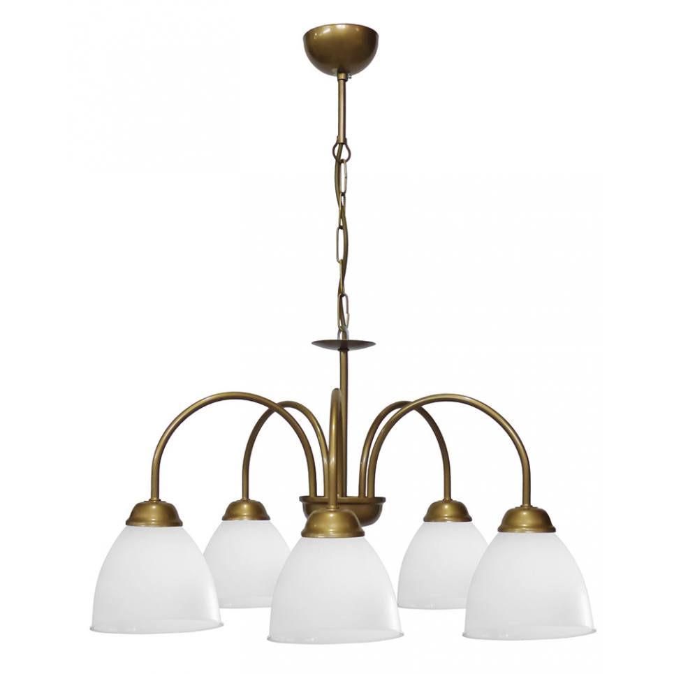 Heronia BELLA/5L-OVO GOLD MAT-WHITE ΠΟΛΥΦΩΤΟ ΚΡΕΜΑΣΤΟ