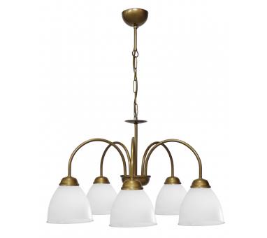 Heronia BELLA/5L-OVO GOLD MAT-WHITE ΠΟΛΥΦΩΤΟ ΚΡΕΜΑΣΤΟ