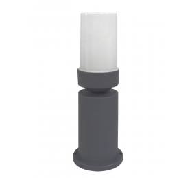 Heronia D-271 GREY ΕΔΑΦΟΥΣ ΚΥΛΙΝΔΡΙΚΟ OPAL ΣΚΕΤΟ ΠΛΑΣΤΙΚΟ 12x35cm