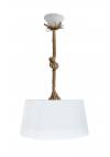 Heronia DRUM 1L ROPE WHITE-UT-WH Φ35 PENDEL ΚΡΕΜΑΣΤΟ ΠΛΑΣΤΙΚΟ Ε/27 ME ΣΧΟΙΝΙ
