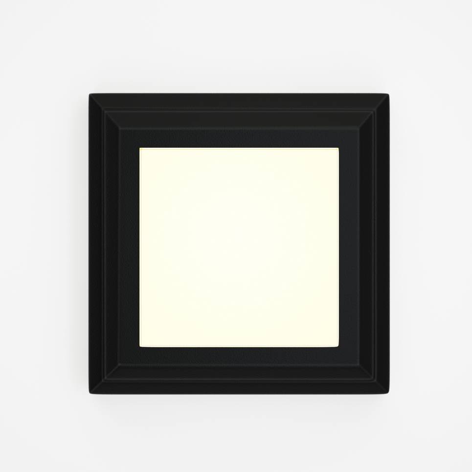 Heronia Φωτιστικό επιτοίχιο πλαφονιέρα HER-09 LED BLACK εξωτερικού χώρου