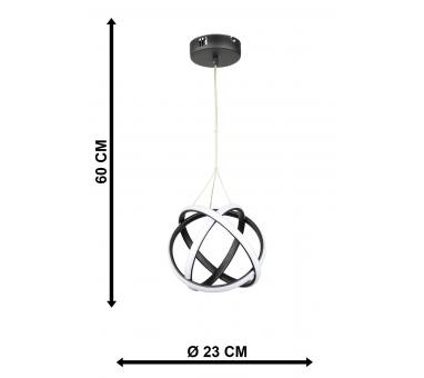 Heronia ATOMIC-25 BLACK LED 42W ΦΩΤΙΣΤΙΚΟ LED ΚΡΕΜΑΣΤΟ