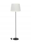 Heronia HFLB-01 ΚΩΝ. Φ40 FLOOR LAMP BLACK-ΛΕΥΚΟ/ΚΡΕΜ ΔΑΠΕΔΟΥ ΜΕ ΑΜΠΑΖΟΥΡ Φ40 ΚΩΝΙΚΟ