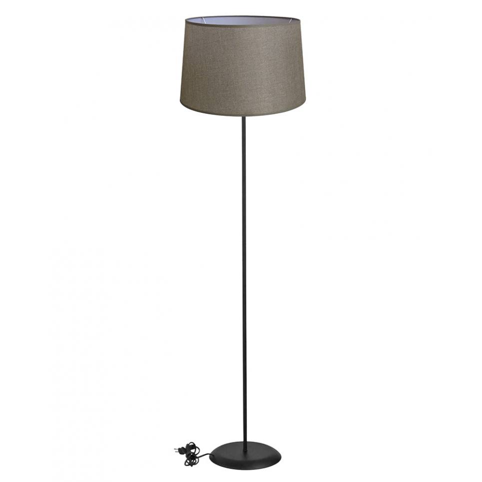 Heronia HFLB-06 ΚΩΝ.Φ40 FLOOR LAMP BLACK-ΑΜΜΟΥ ΔΑΠΕΔΟΥ ΜΕ ΑΜΠΑΖΟΥΡ Φ40 ΚΩΝΙΚΟ