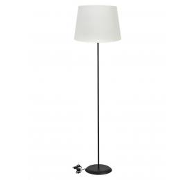 Heronia HFLB-01 ΚΩΝ. Φ35 FLOOR LAMP BLACK-ΛΕΥΚΟ/ΚΡΕΜ ΔΑΠΕΔΟΥ ΜΕ ΑΜΠΑΖΟΥΡ Φ35 ΚΩΝΙΚΟ