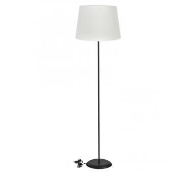 Heronia HFLB-01 ΚΩΝ. Φ35 FLOOR LAMP BLACK-ΛΕΥΚΟ/ΚΡΕΜ ΔΑΠΕΔΟΥ ΜΕ ΑΜΠΑΖΟΥΡ Φ35 ΚΩΝΙΚΟ