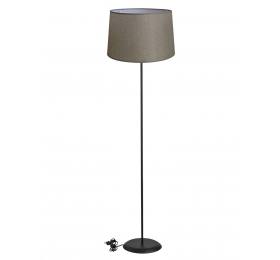 Heronia HFLB-06 ΚΩΝ.Φ35 FLOOR LAMP BLACK-ΑΜΜΟΥ ΔΑΠΕΔΟΥ ΜΕ ΑΜΠΑΖΟΥΡ Φ35 ΚΩΝΙΚΟ