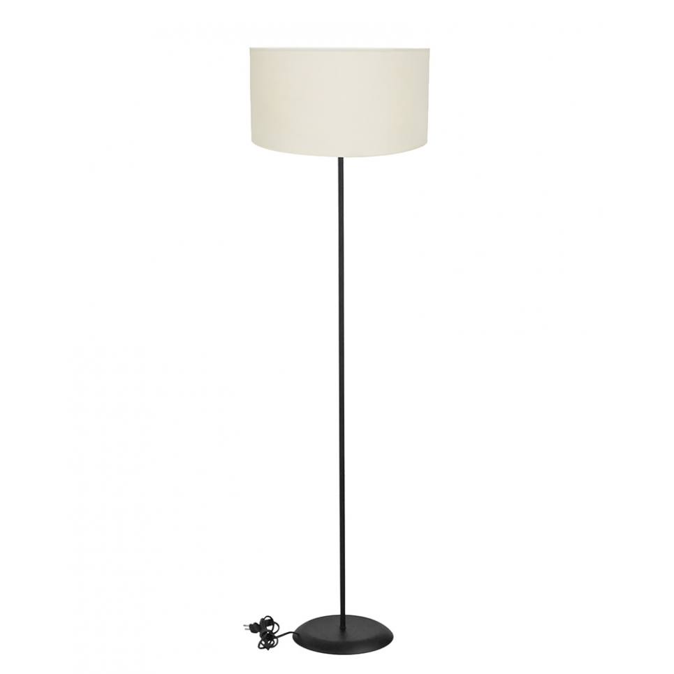 Heronia HFLB-01 FLOOR LAMP BL-ΛΕΥΚΟ/ΚΡΕΜ ΔΑΠΕΔΟΥ ΜΕ ΑΜΠΑΖΟΥΡ Φ40 ΚΥΛΙΝΔΡΟ