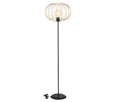 Heronia FLB-03/DM-06 FLOOR GOLD/BLACK ΟΡΘΟΣΤΑΤΗΣ ΜΕ ΠΛΕΓΜΑ Φ35