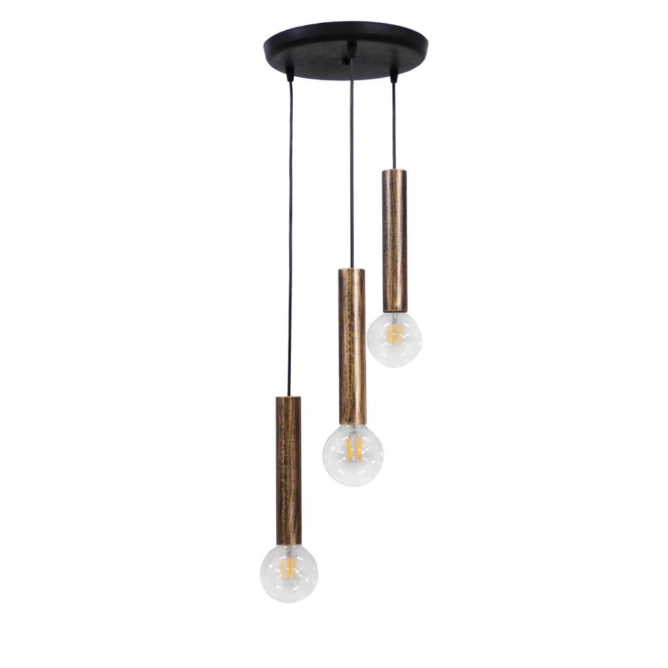 Heronia S-42PENDEL 3/L BRONZE ΚΡΕΜΑΣΤΟ ΣΩΛΗΝΕΣ