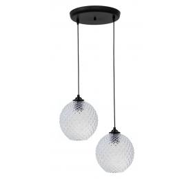 Heronia GL-5010 PENDEL 2/L BL-TRANSPARANTE BALL ΚΡΕΜΑΣΤΟ