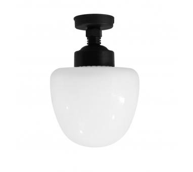 Heronia LP-120CE BLACK ΟΡΟΦΗΣ - ΓΥΑΛΙ ΒΕΛΑΝΙΔΙ E/27