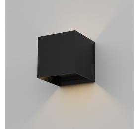 Heronia Φωτιστικό επιτοίχιο HER-04S BLACK εξωτερικού χώρου