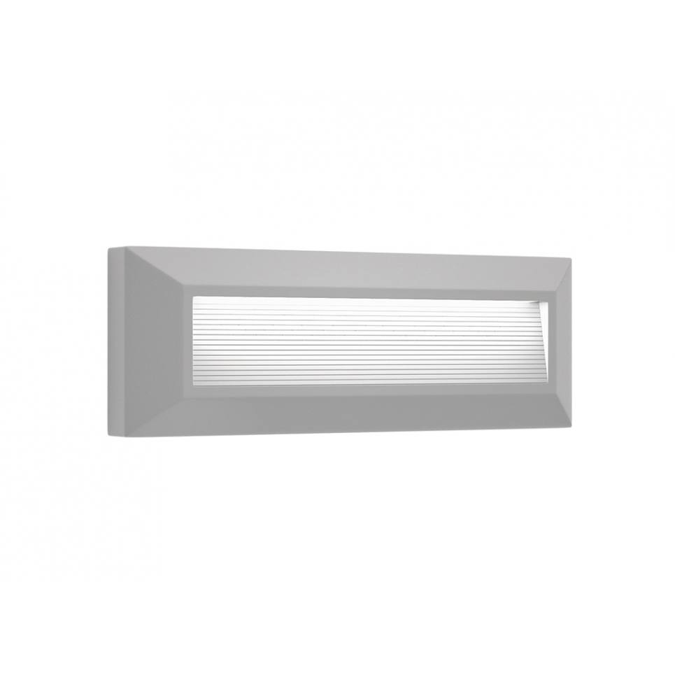 Heronia Φωτιστικό επιτοίχιο πλαφονιέρα HER-07 LED GREY εξωτερικού χώρου