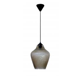 Heronia GL-5090/20 1/L PENDEL FUME ΓΥΑΛΙΝΟ ΚΡΕΜΑΣΤΟ