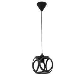 Heronia DM-05 1/L BLACK ΚΡΕΜΑΣΤΟ ΚΥΒΟΣ ΜΕ ΚΥΚΛΟΥΣ ΜΕΤΑΛΛΙΚΟ