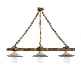 Heronia ΜΙΧ-150RAGA 3/L ROPE ΜΙΧ-WH-BR ΚΡΕΜΑΣΤΟ
