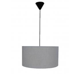 Heronia ΗΚ-04 ΓΚΡΙ Φ40 ΚΥΛΙΝΔΡΟΣ ΚΡΕΜΑΣΤΟ 1/L Ε/27 ME ΚΑΛΩΔΙΟ ΑΜΠΑΖΟΥΡ