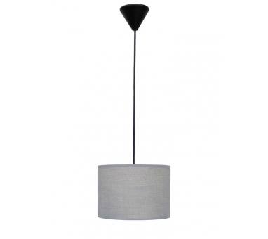 Heronia ΗΚ-04 ΓΚΡΙ Φ20 ΚΥΛΙΝΔΡΟΣ ΚΡΕΜΑΣΤΟ 1/L Ε/27 ME ΚΑΛΩΔΙΟ ΑΜΠΑΖΟΥΡ