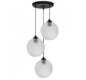 Heronia GL-5010 PENDEL 3/L BL-TRANSPARANTE BALL ΚΡΕΜΑΣΤΟ