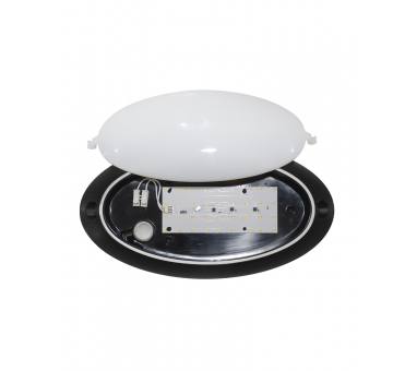 Heronia D-212 BLACK ΕΝΣΩΜΑΤΩΜΕΝΟ LED 12W ΟΒΑΛ