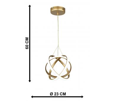 Heronia ATOMIC-25 GOLD LED 42W ΦΩΤΙΣΤΙΚΟ LED ΚΡΕΜΑΣΤΟ