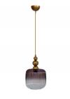 Heronia GL-6010/20 1L -B- PENDEL FUME Φ20 ΓΥΑΛΙΝΟ ΚΡΕΜΑΣΤΟ