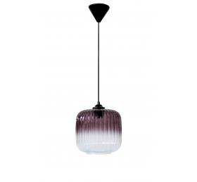 Heronia GL-6010/20 1L -A- PENDEL FUME-LILAC Φ20 ΓΥΑΛΙΝΟ ΚΡΕΜΑΣΤΟ