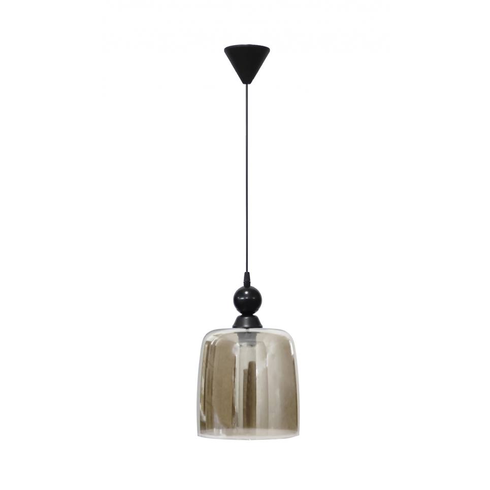 Heronia GL-6020/22 –B- 1/L PENDEL ΜΠΙΛΙΑ FUME ΓΥΑΛΙΝΟ