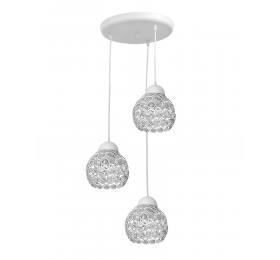 Heronia CHRIS 3L PENDEL WHITE CRYSTAL