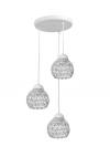 Heronia CHRIS 3L PENDEL WHITE CRYSTAL
