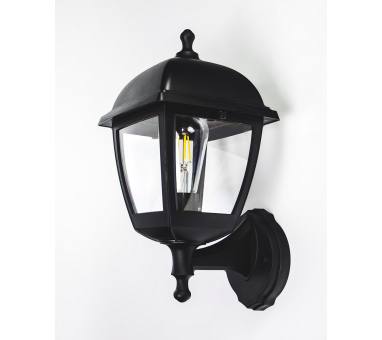 Heronia LP-240 BLACK ΦΑΝΑΡΙ UP-DOWN ΤΕΤΡΑΓΩΝΟ ΠΛΑΣΤΙΚΟ