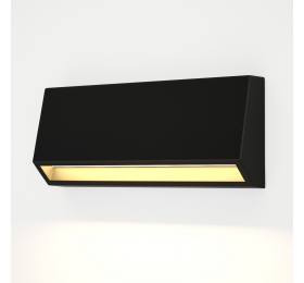 Heronia Φωτιστικό επιτοίχιο HER-03 LED BLACK IP65 εξωτερικού χώρου
