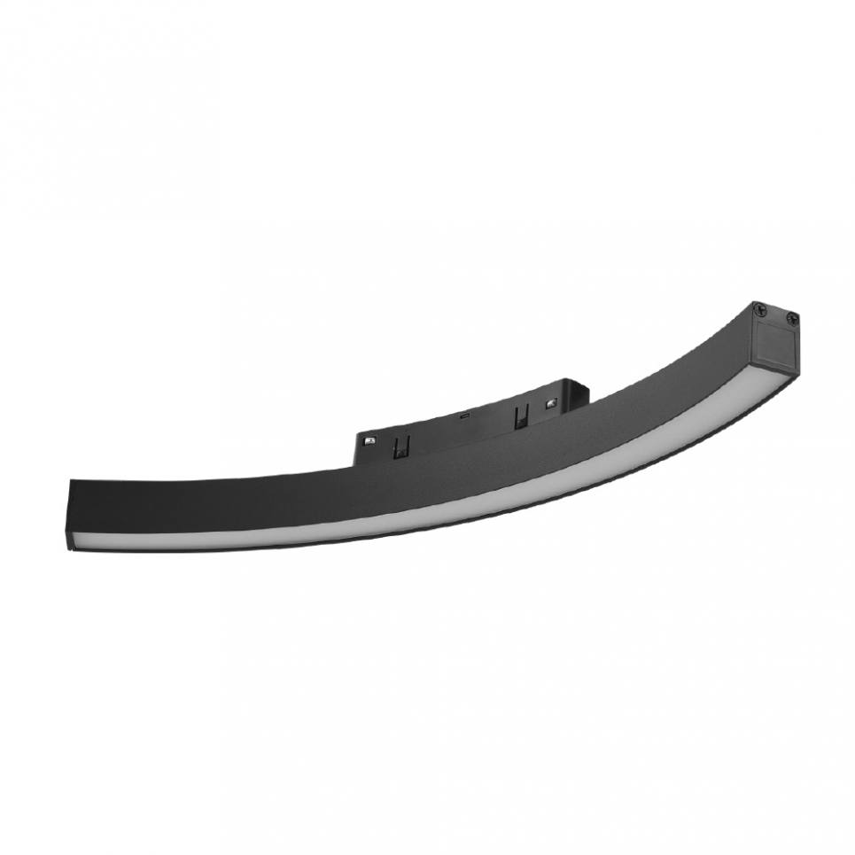 Inlight Γραμμικό φωτιστικό LED 12W 3CCT για Curved μαγνητική ράγα σε μαύρη απόχρωση D:34x2,2x2,5cm (TMC0021-Black)