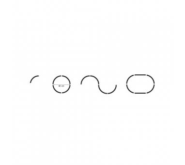 Inlight Τμήμα Curved Μαγνητικής ράγας μαύρη (TRC002)