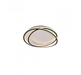 Inlight Πλαφονιέρα οροφής LED 76W 3CCT σε μαύρη απόχρωση D:50x12cm (42037-Black)
