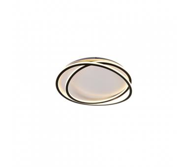 Inlight Πλαφονιέρα οροφής LED 76W 3CCT σε μαύρη απόχρωση D:50x12cm (42037-Black)