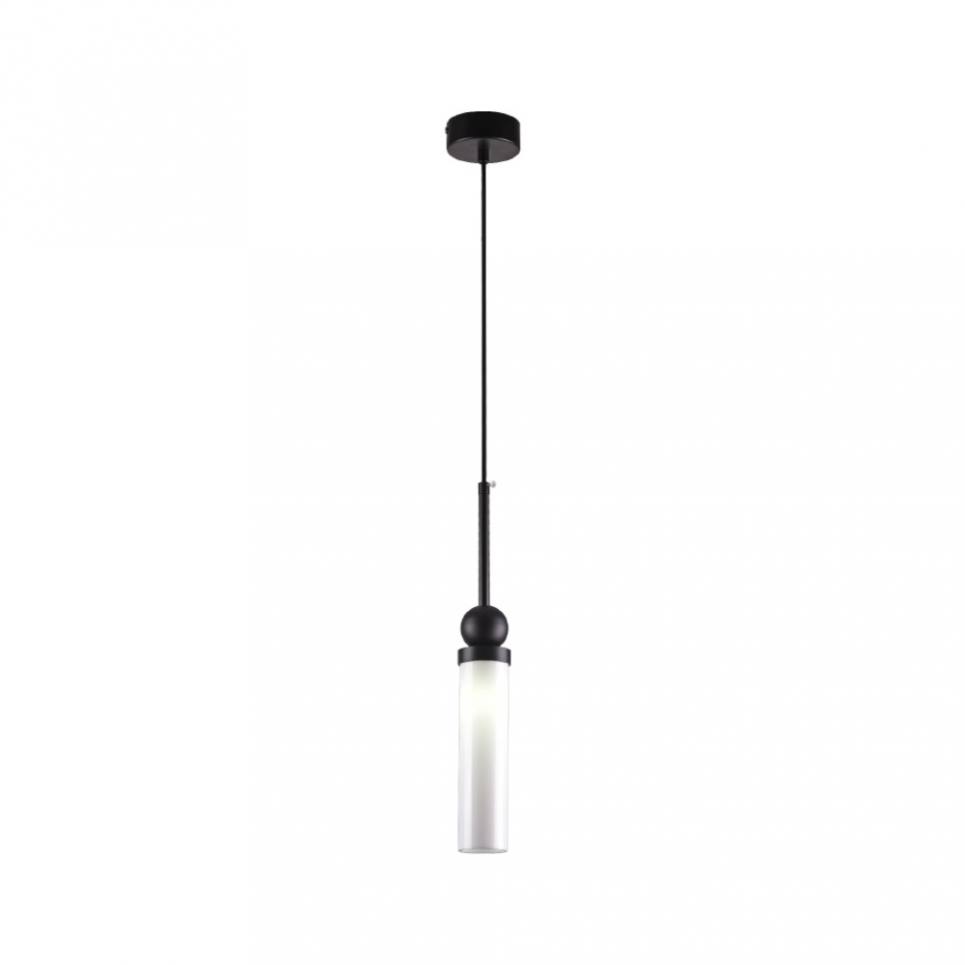 Inlight Κρεμαστό φωτιστικό LED 1xG9 από μαύρο μέταλλο και γυαλί D:49x200cm (4074-Black)