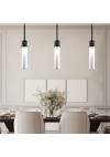 Inlight Κρεμαστό φωτιστικό LED 1xG9 από μαύρο μέταλλο και γυαλί D:49x200cm (4074-Black)