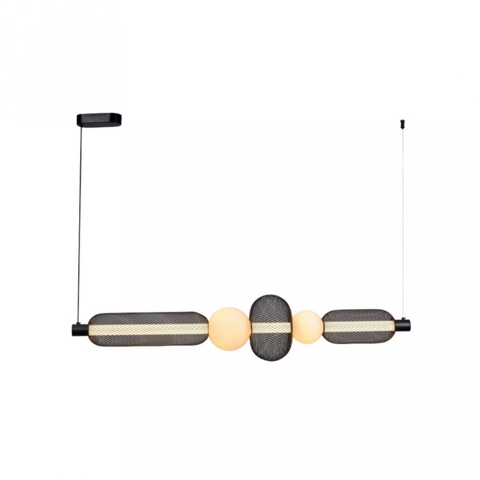 Inlight Κρεμαστό φωτιστικό από μαύρο μέταλλο και γυαλί 28W 4408LM 3000K D:1m (4073)