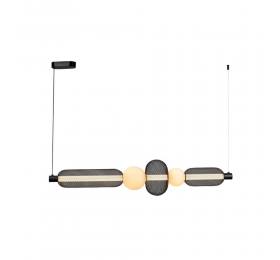 Inlight Κρεμαστό φωτιστικό από μαύρο μέταλλο και γυαλί 28W 4408LM 3000K D:1m (4073)