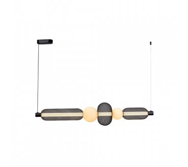 Inlight Κρεμαστό φωτιστικό από μαύρο μέταλλο και γυαλί 28W 4408LM 3000K D:1m (4073)