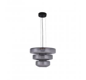 Inlight Κρεμαστό φωτιστικό από φιμέ γυαλί 12W 1644LM 3000K D:45x33cm (4070-Smoky)