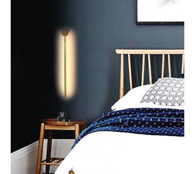 InLight Επιτοίχιο φωτιστικό LED 7W 3000K από μαύρο μέταλλο D:60cm (43014-Black)