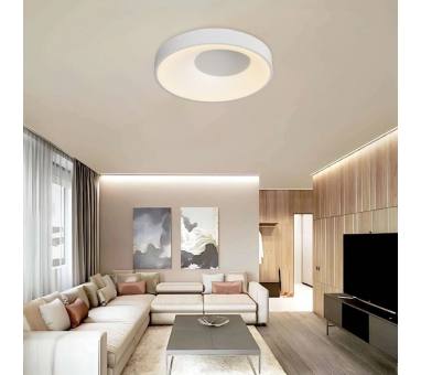 Inlight Πλαφονιέρα οροφής LED 36W 3CCT από λευκό μέταλλο και ακρυλικό D:48cm (42040-White)