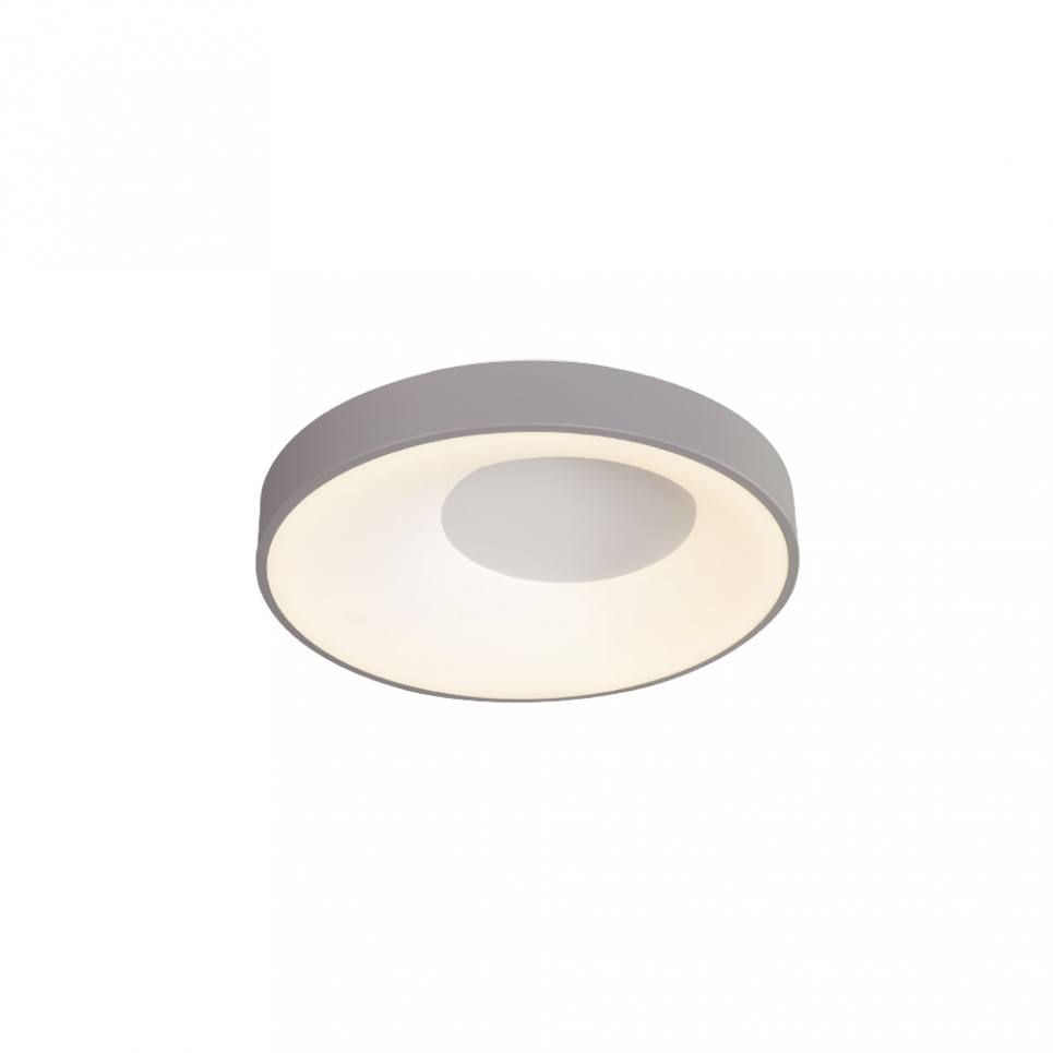 Inlight Πλαφονιέρα οροφής LED 36W 3CCT από γκρί μέταλλο και ακρυλικό D:48cm (42040-Grey)