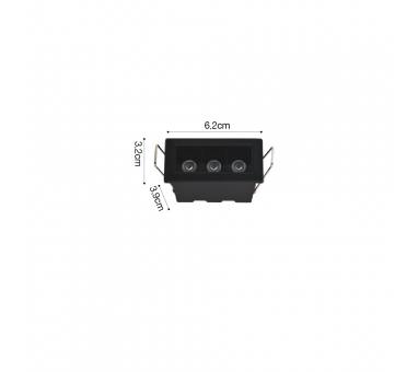 Inlight Downlight σποτ 3*3W 3CCT σε λευκή απόχρωση (X00190W)